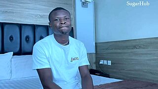 Petite ebony pussy stretched wide by massive fucking machine ride