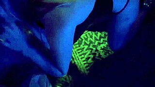 cheetah adora strips in clear heels and miami booty dress on tour bus