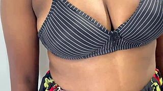 Indian horny teen rides massive black cock like a total slut