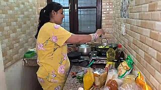 husband pounds wife hard in kitchen with deep hardcore thrusts