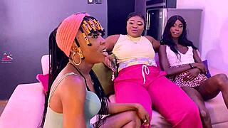 nigerian lesbians lick wet shaved pussies next door