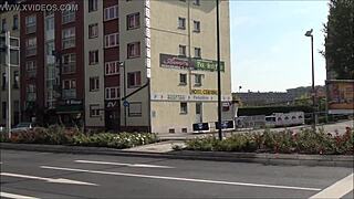 touring outside eroscenter amor frankfurt germany streets