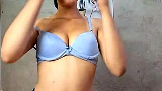 Colombian prostitute linda strips lingerie revealing skinny tits big ass and cute pussy