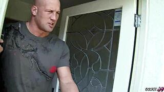 curvy blonde milf seduces boy for rough cowgirl cheating fuck