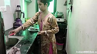 young indian couple fucks rough with dirty hindi moans