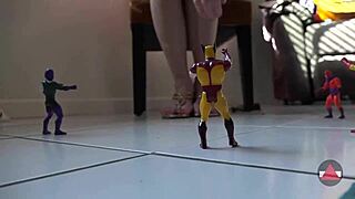 what if a tall blonde model got stuck and took sneaky fucks unnoticed?