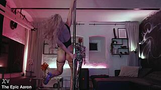 Epic Blonde Milf Slut Strips Teasing Narrow Ass