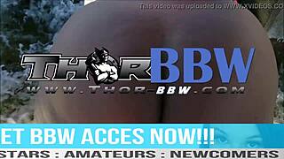 Black BBW gets pounded doggystyle in wild jungle