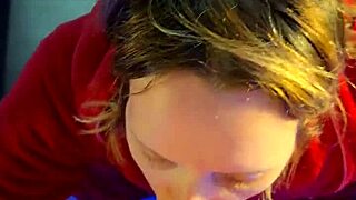 cocksucking milf kneels for hardcore creampie pounding