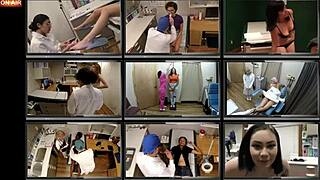 channy crossfire spreads shaved pussy in nurse physical tease