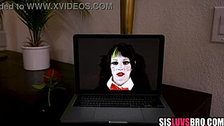 the goth brunette gets fucked hard on halloween night