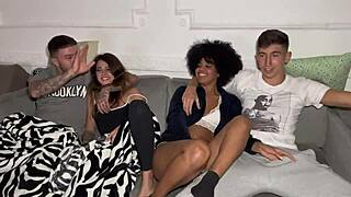 ever let your best friend borrow your wife at an interracial swinger party for rough pounding?