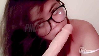 amateur cute filipina ms emma slurps massive dildo, who's next for this epic solo suckfest?
