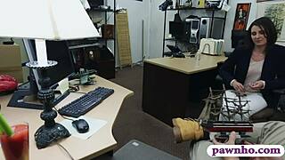 Shocking Pawn Keeper Pounds Customer Wife Hard in Back Office Reality