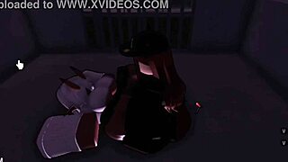 innocent looking demon girl chokes on monster cock in dominating deepthroat