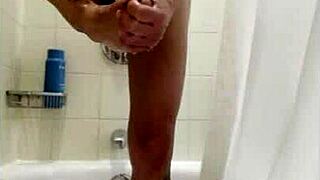 That Steamy Bath Groping Leads to Explosive Handjob!