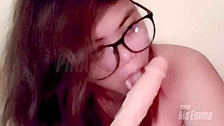 amateur cute filipina ms emma slurps massive dildo, who's next for this epic solo suckfest?