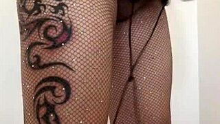 Hey, check out this bound ladyboy in a mini skirt