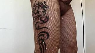 Hey, check out this bound ladyboy in a mini skirt