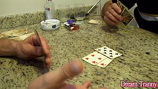 Blonde Tranny Carol Penelope Squeezed Between Two Throbbing Cocks Sucking Anal Bareback