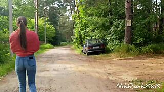 wanna see evelina darling flash tits suck cock in risky public spots?