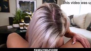 big tits blonde milf lets huge cock pound her to squirting orgasm pov