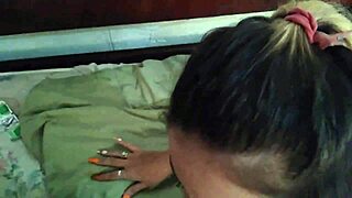 backstage moments with cute young babe right after shower