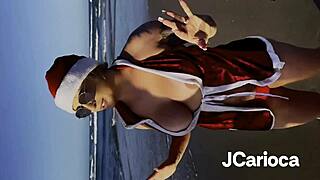 i went beach walk but sexy brazilian fucked my tattooed pussy outdoor