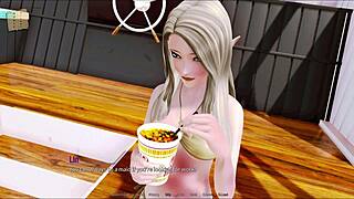 Intense harem hotel action unfolds in steamy rooms.