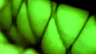 beruka squirts from fingering shaved pussy in fishnets