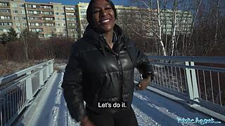 Josy Black Exposes Big Beautiful Ass Riding Fat Cock Publicly