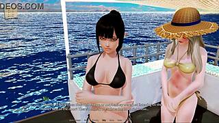 Intense harem hotel action unfolds in steamy rooms.