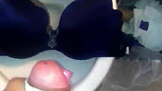 40dd bra babe drenched in hot panties cumshot