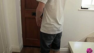 laceystarr's glory hole tease hints at big tits ass and stockings pleasures