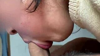skinny tattooed beauty's intense blowjob explodes into wild pussy pounding