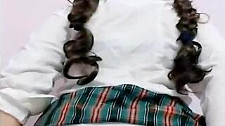Mexican schoolgirl masturbates wet pussy to orgasm after class voyeur style