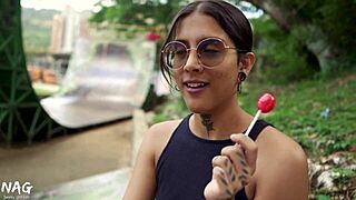 Hey check this huge ass milf flashing fat body in public park interview