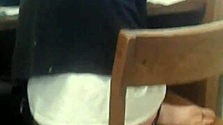 hey girls, smell these sweaty lesbian feet up close