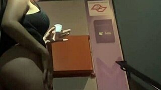 Booty Worship in Cinema Ends with Wild Assfucking Creampie