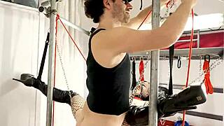 miss kika's sling gets wrecked in rough behind-the-scenes wax bdsm play with toys