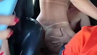 fucked hot blonde in car while her ex filmed the wild creampie