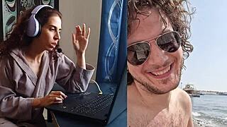 skinny tyde boldly scissors wet pussy on lesbian fuck doll holiday