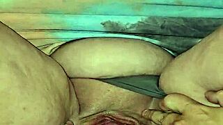 sexy wife teases thong upskirt under sundress during sex