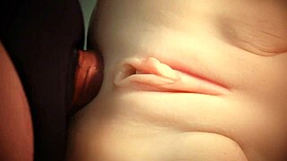 Close-up pounding of shaved white ass with big toys