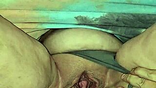 sexy wife teases thong upskirt under sundress during sex