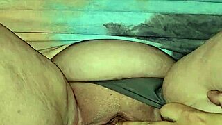 sexy wife teases thong upskirt under sundress during sex