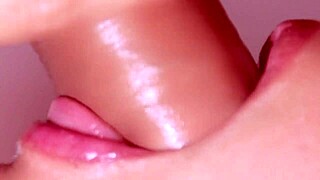 Watch sexy japanese babe swallow cum in closeup blowjob frenzy!