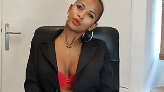 public joi story: strict directrice commands your retro outdoor jerk off in sextape