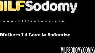 Unleash busty cougar Michelle Thorne from cage for anal pounding