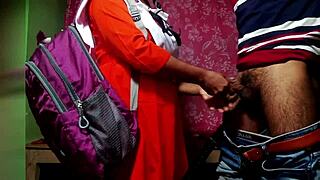 teacher bends over desi student for sneaky classroom doggy pounding